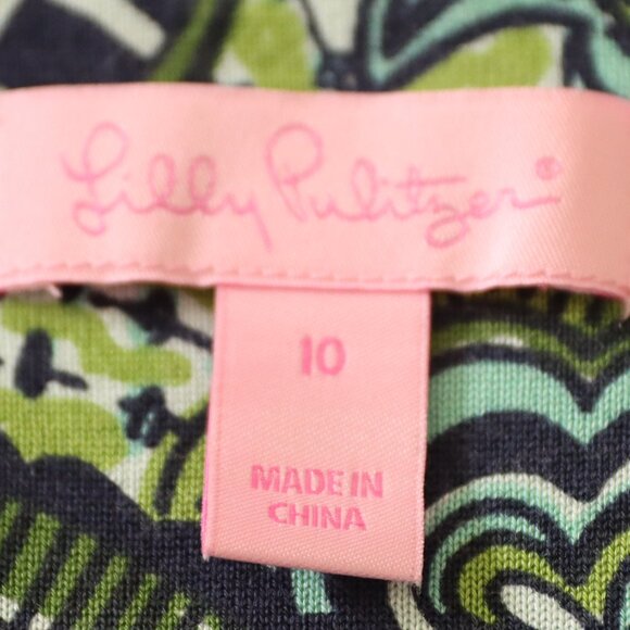 Lilly Pulitzer Blayney Dress "Master of the House" Print Size 10 3/4 Sleeve - Picture 2 of 16